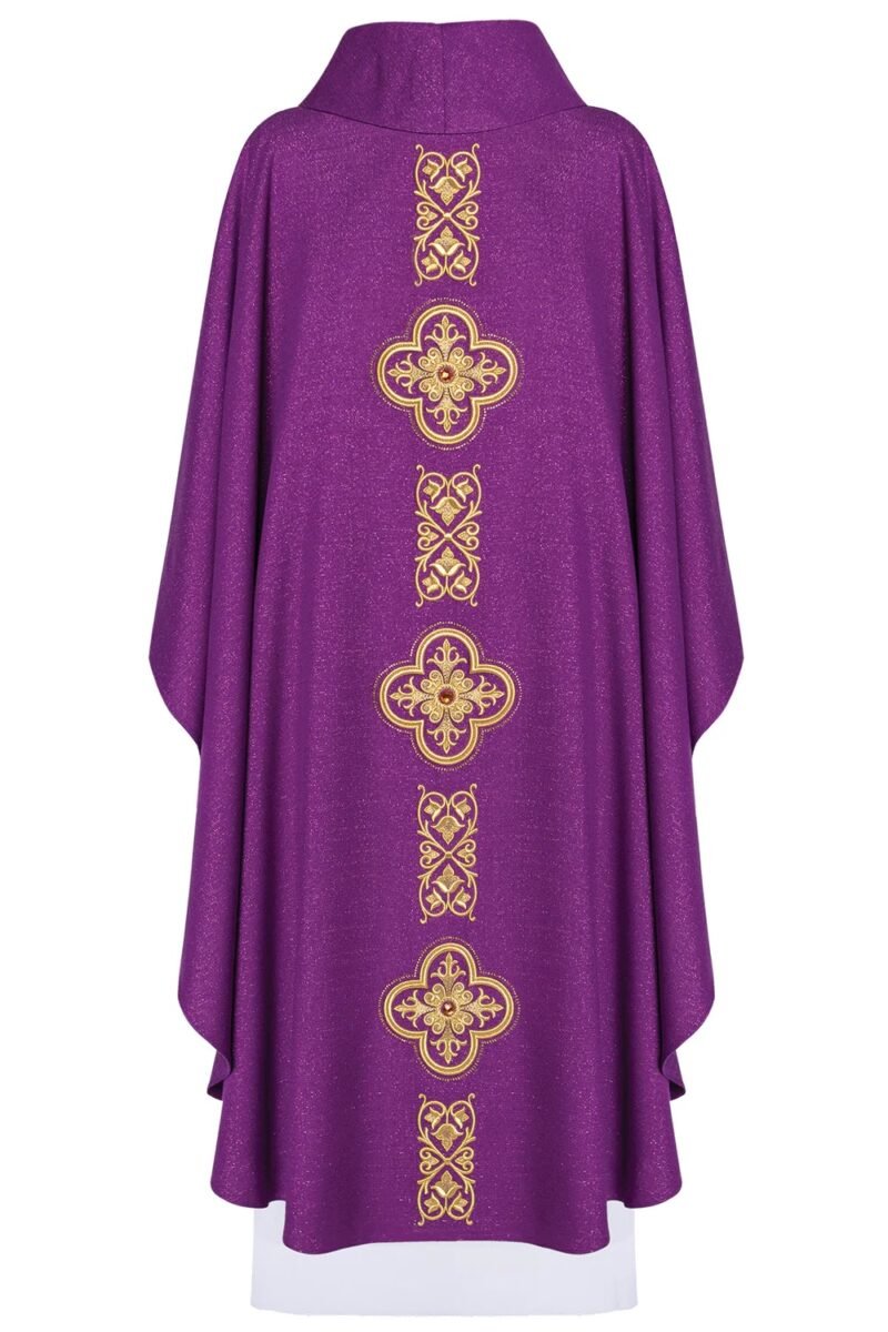 Purple Embroidered Chasuble FE91741