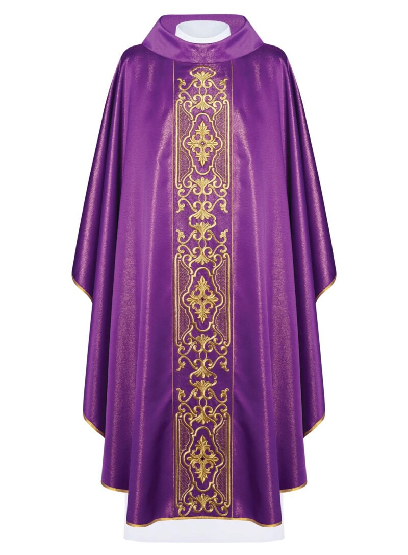 Purple Embroidered Chasuble FE9175