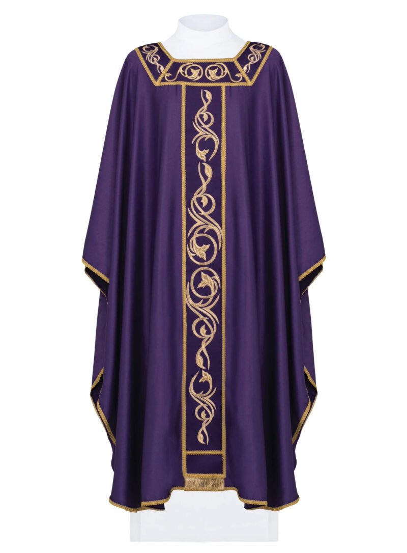 Purple Embroidered Chasuble FE9177