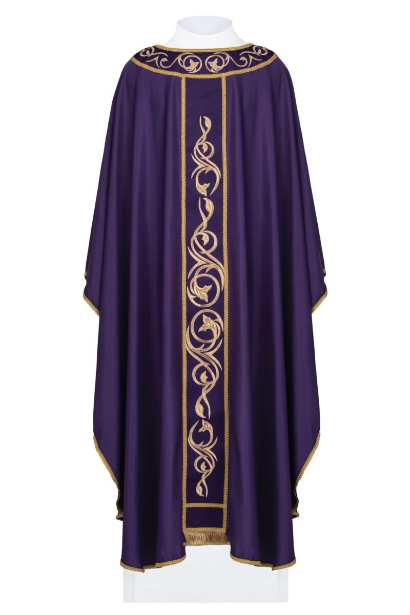 Purple Embroidered Chasuble FE91771