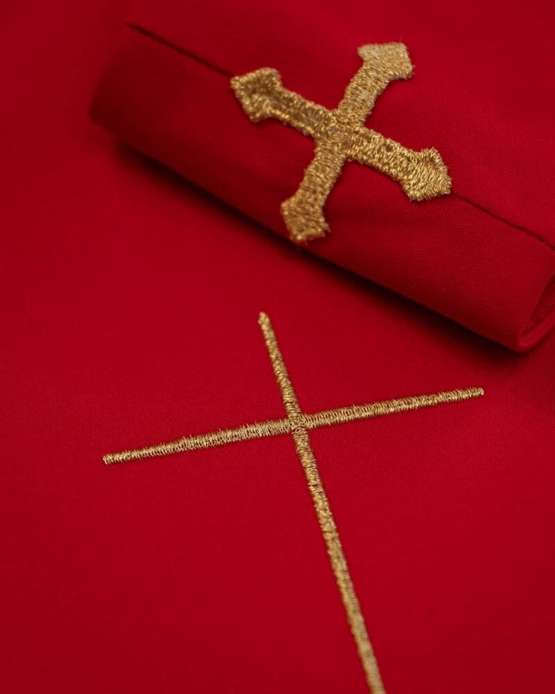 Red Chasuble embroidered