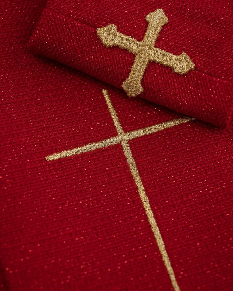 Red chasuble with stones 13033