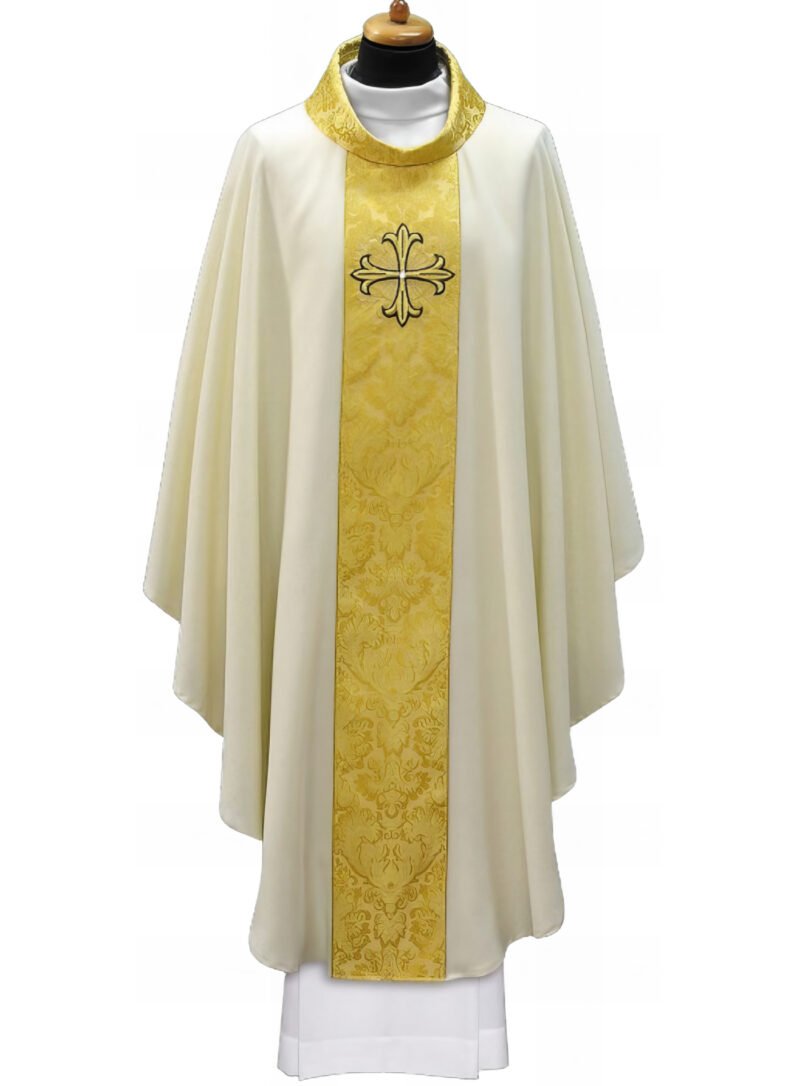 White Embroidered Chasuble W7001