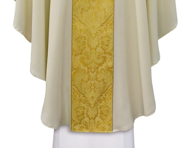 White Embroidered Chasuble W70012