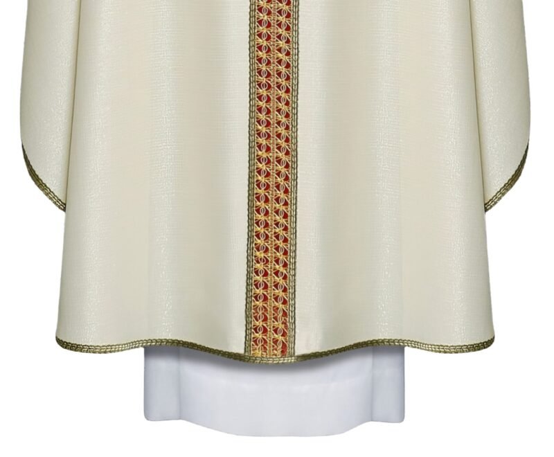 White Embroidered Chasuble W70042