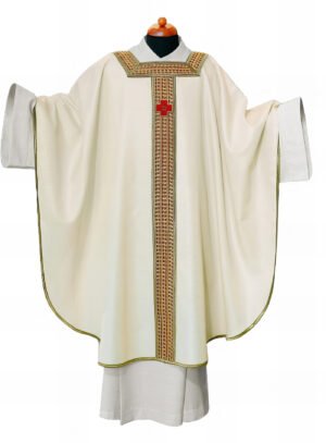 White Embroidered Chasuble W7005