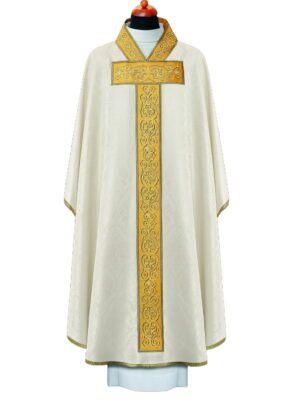 White Embroidered Chasuble W7006