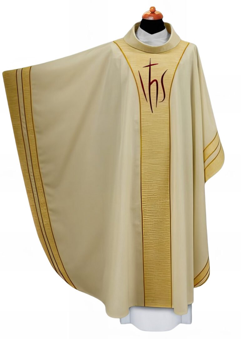 White Embroidered Chasuble W7007