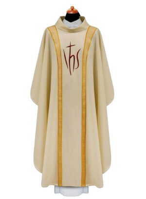 White Embroidered Chasuble W7008