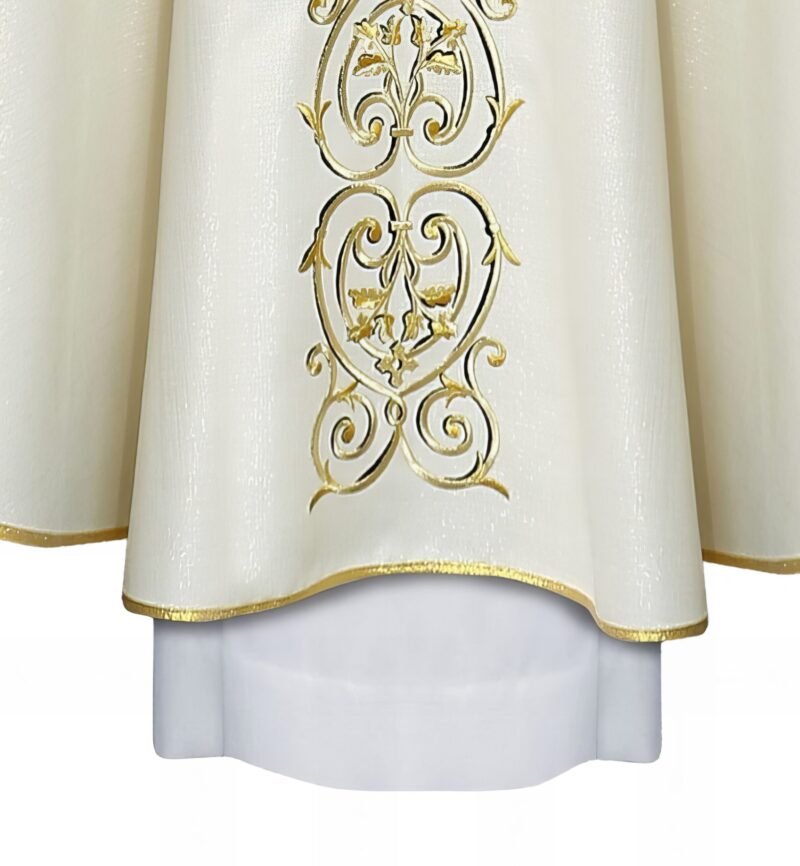 White Embroidered Chasuble W70092