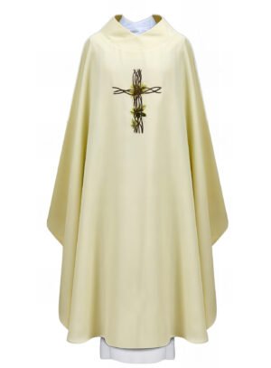 White Embroidered Chasuble W7014