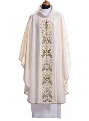 White Embroidered Chasuble W7023