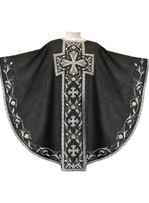 Black Embroidered Chasuble BE05001