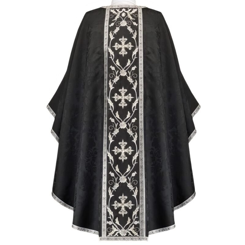 Black Embroidered Chasuble BE050031