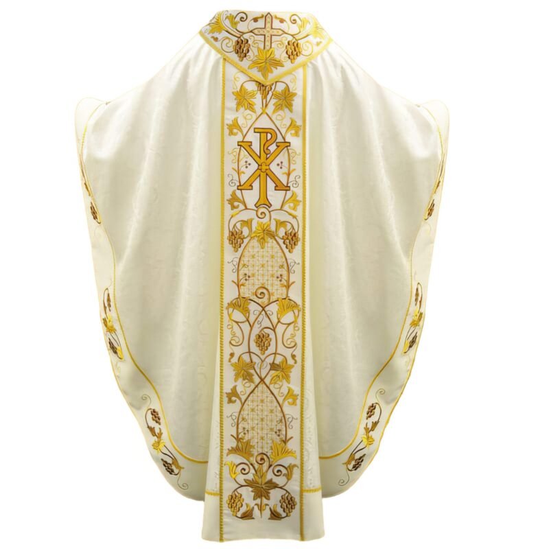 Ecru Embroidered Chasuble W71891