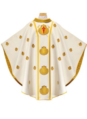 Ecru Embroidered Chasuble W7190