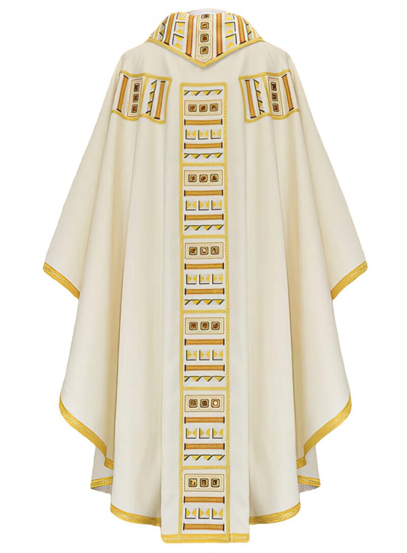 Ecru Embroidered Chasuble W71953