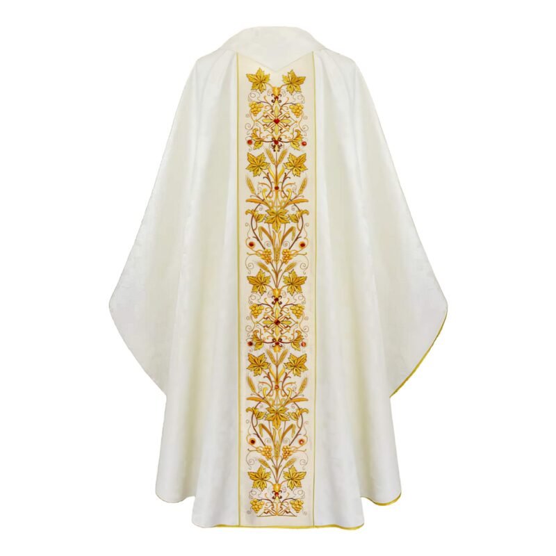 Ecru Embroidered Chasuble W71961