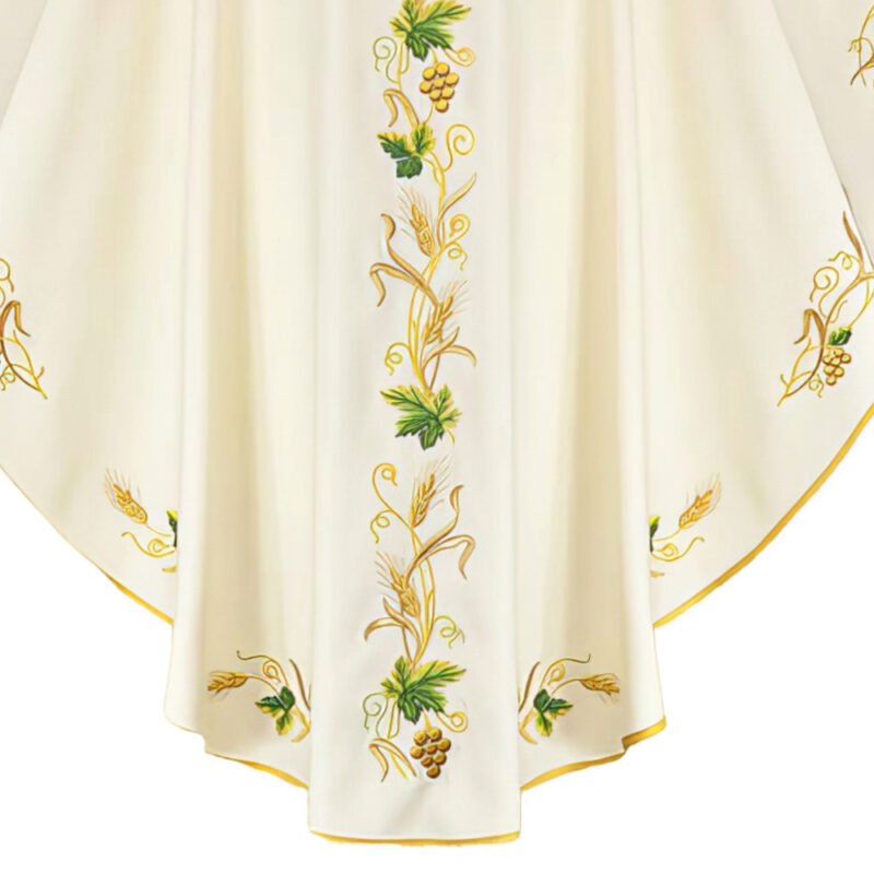 Ecru Embroidered Chasuble W71972
