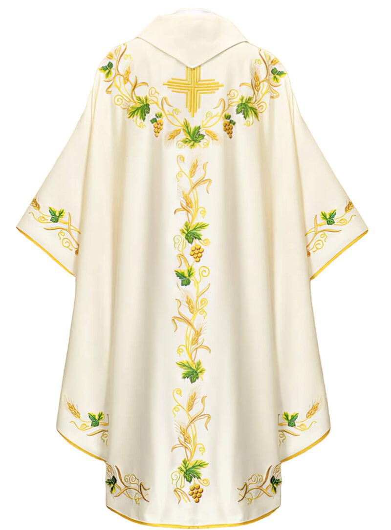 Ecru Embroidered Chasuble W71973