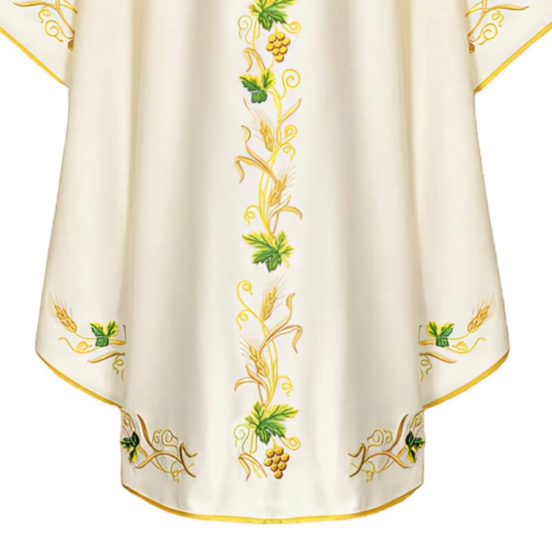 Ecru Embroidered Chasuble W71975