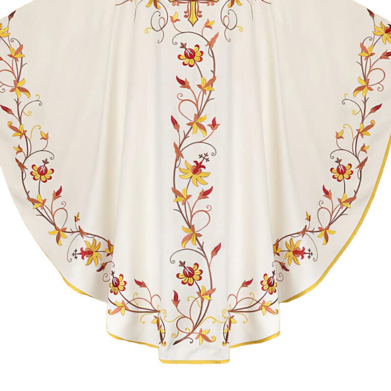 Ecru Embroidered Chasuble W71992