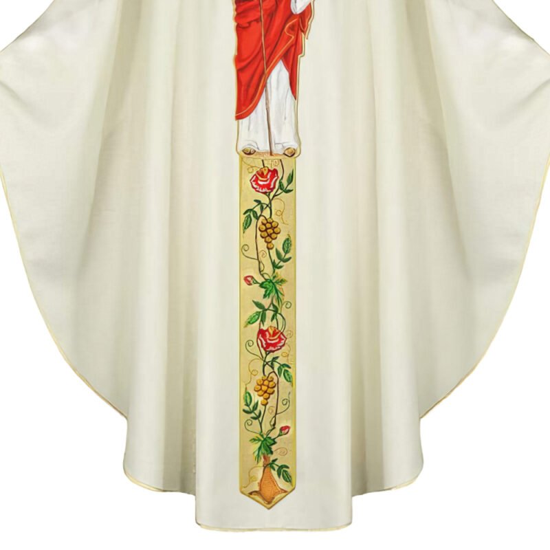 Ecru Embroidered Chasuble W72002