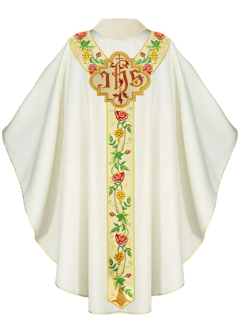Ecru Embroidered Chasuble W72003