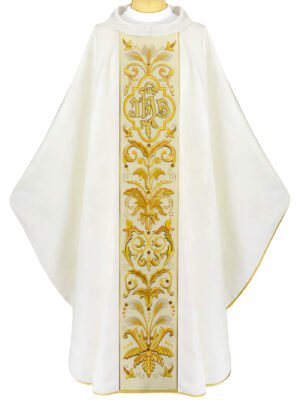 Ecru Embroidered Chasuble W7201