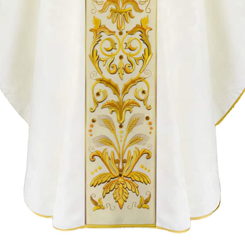 Ecru Embroidered Chasuble W72012