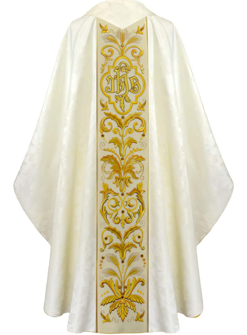 Ecru Embroidered Chasuble W72013