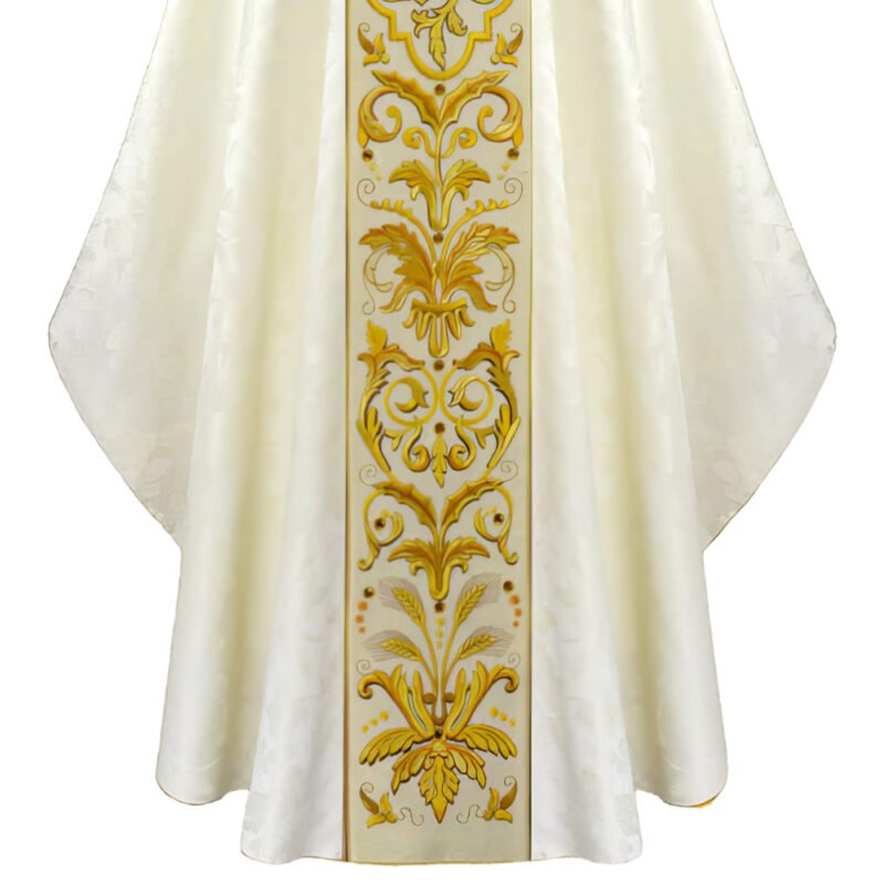 Ecru Embroidered Chasuble W72015