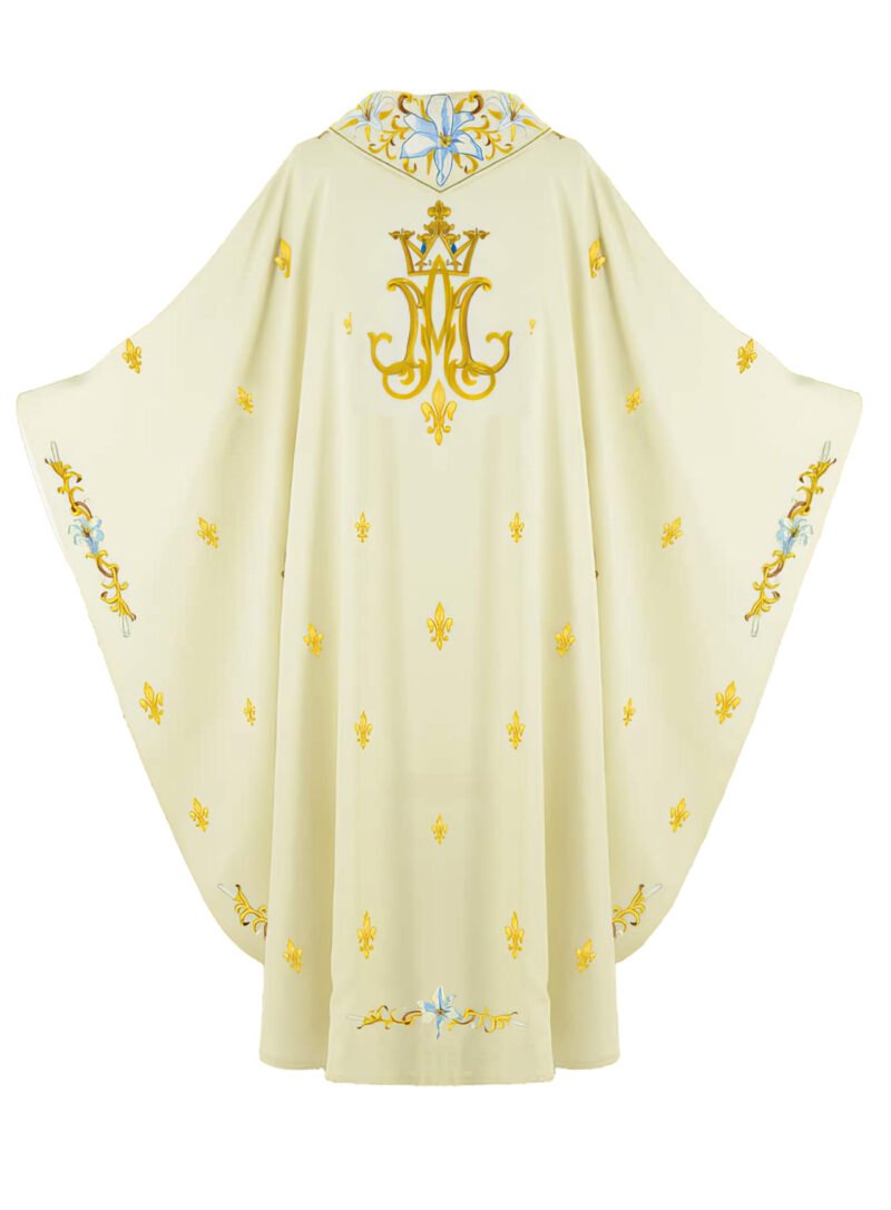 Ecru Embroidered Chasuble W72022