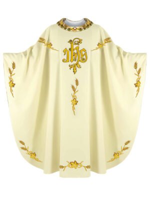 Ecru Embroidered Chasuble W7204