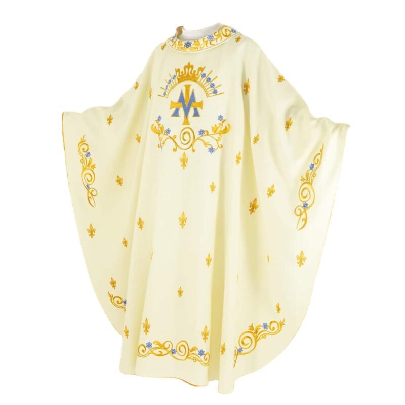 Ecru Embroidered Chasuble W72051