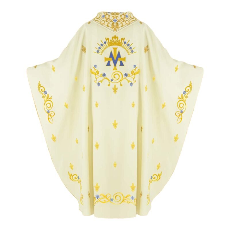 Ecru Embroidered Chasuble W72053