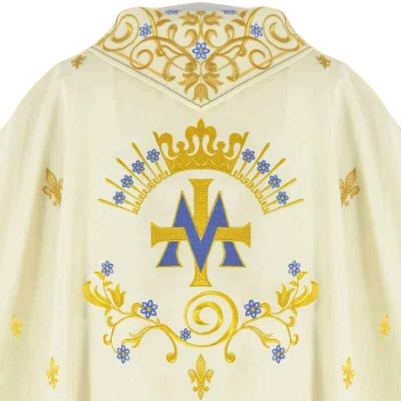 Ecru Embroidered Chasuble W72054