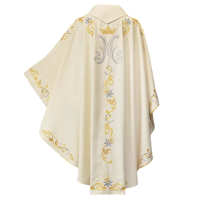 Ecru Embroidered Chasuble W72071