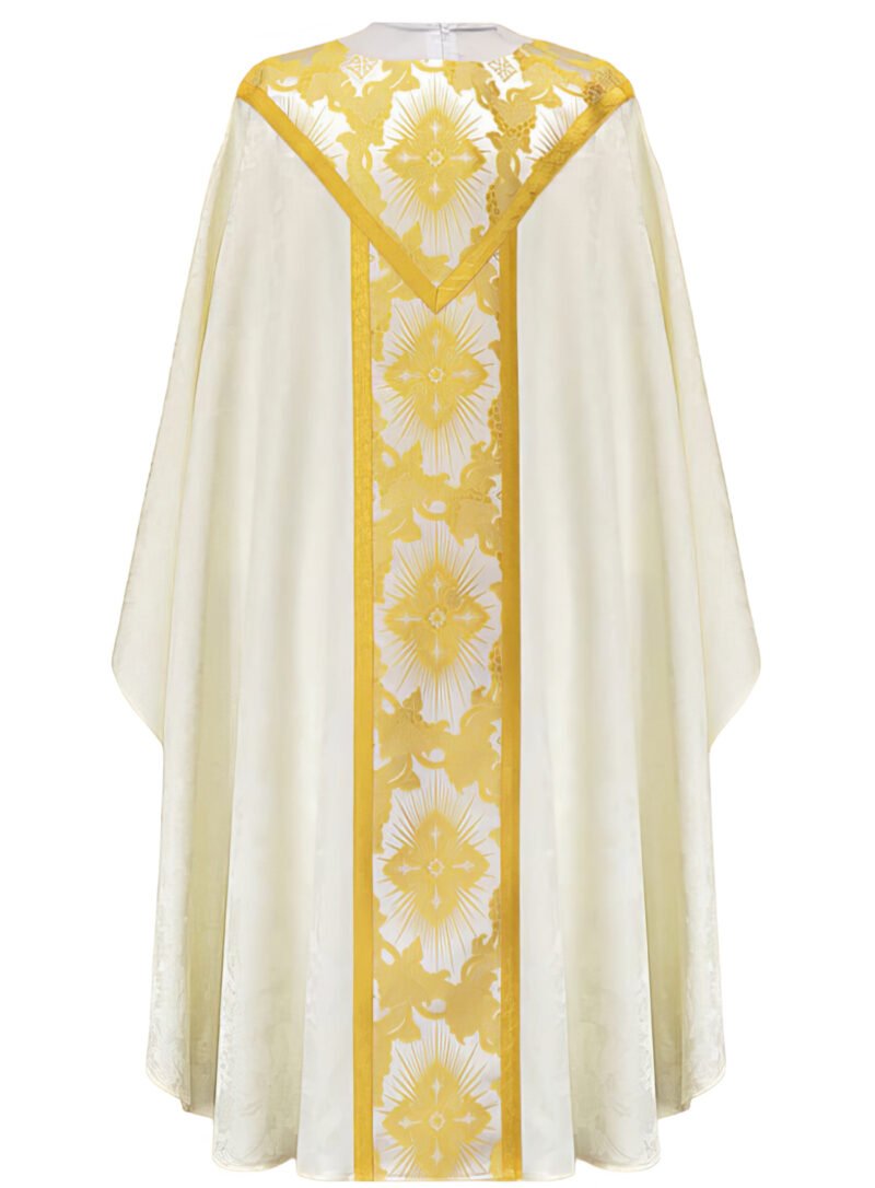 Ecru Embroidered Chasuble W72101