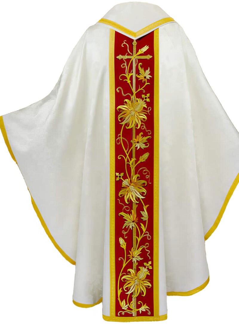 Ecru Embroidered Chasuble W72123