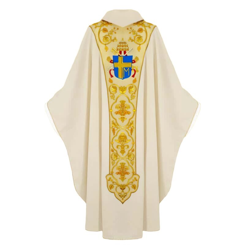 Ecru Embroidered Chasuble W72151