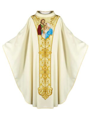 Ecru Embroidered Chasuble W7230