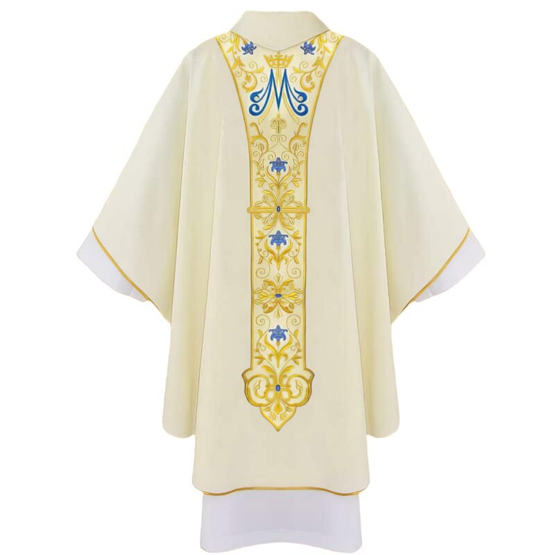Ecru Embroidered Chasuble W72311