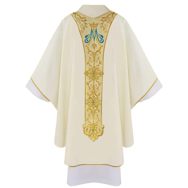 Ecru Embroidered Chasuble W72321