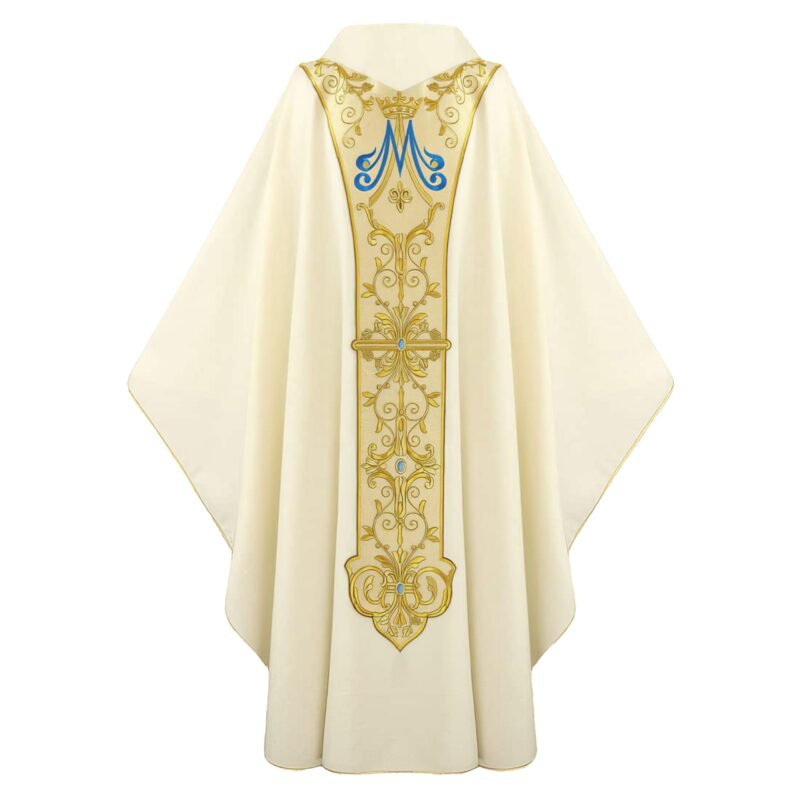 Ecru Embroidered Chasuble W72401