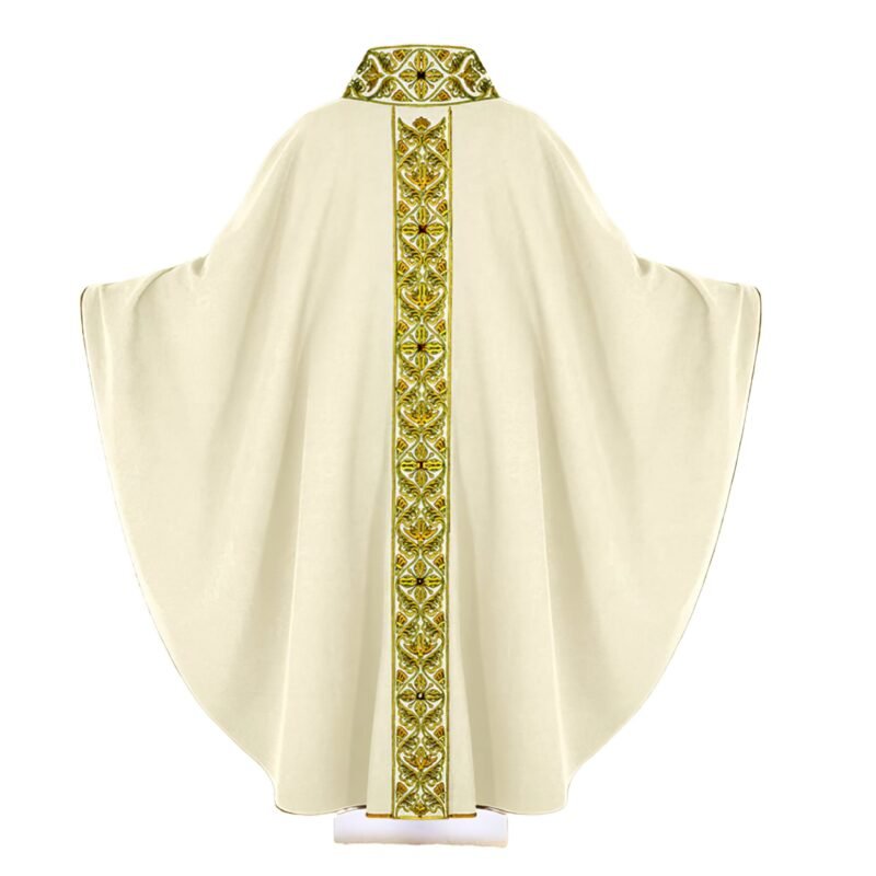 Ecru Embroidered Chasuble W72451