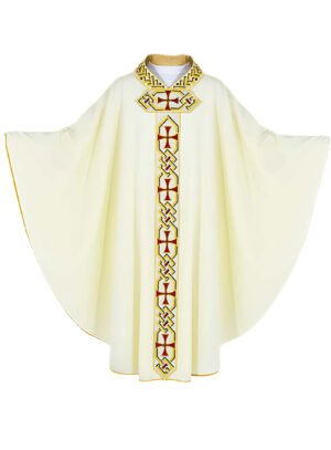Ecru Embroidered Chasuble W7246