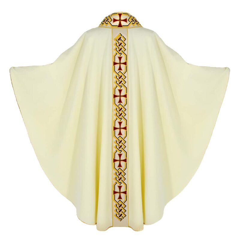 Ecru Embroidered Chasuble W72461