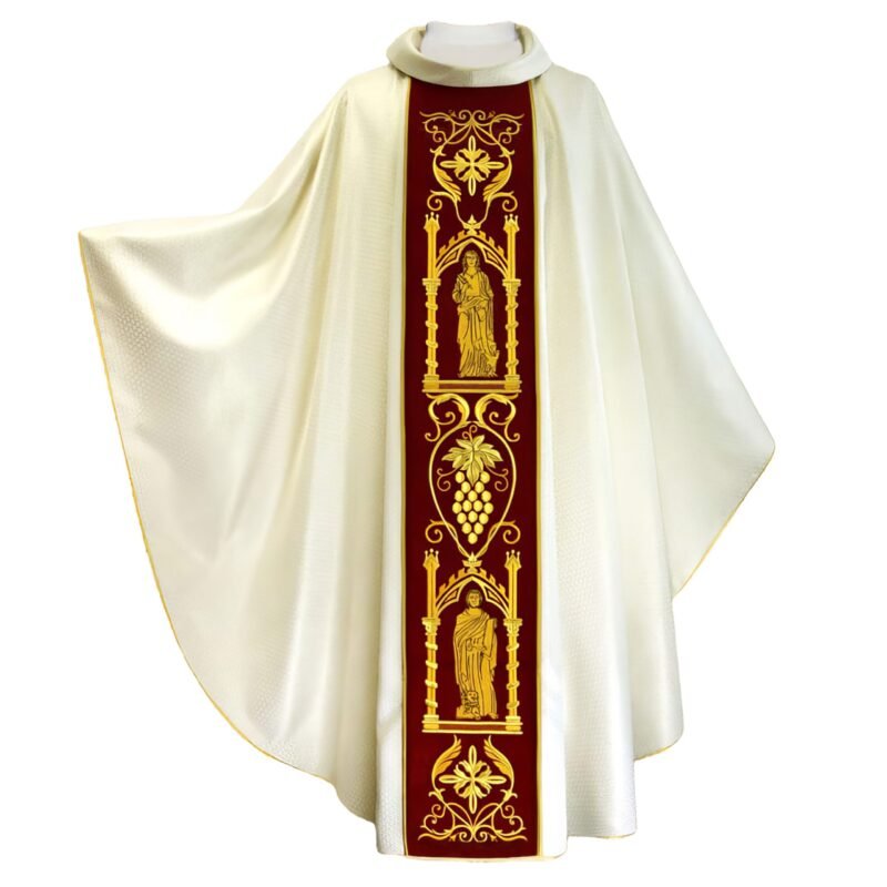 Ecru Embroidered Chasuble W72511