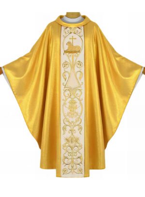 Ecru Embroidered Chasuble W7253